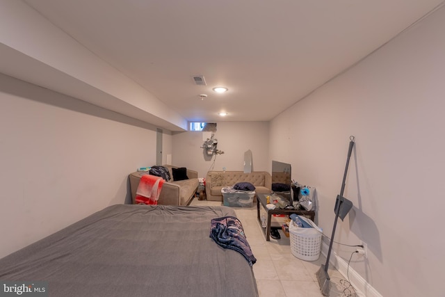 view of tiled bedroom