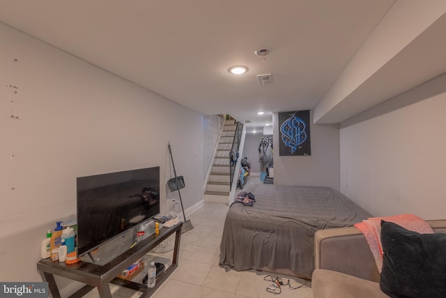 view of tiled bedroom