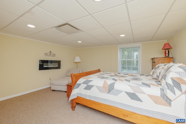 bedroom with carpet