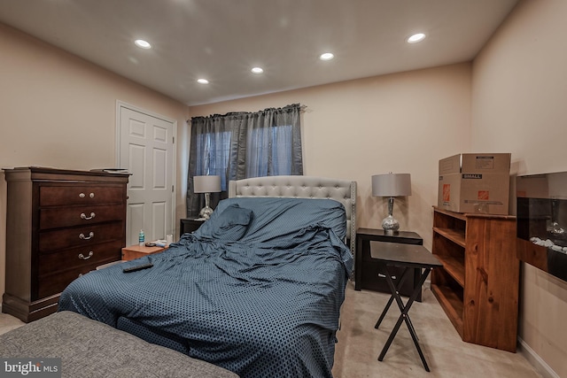 view of carpeted bedroom