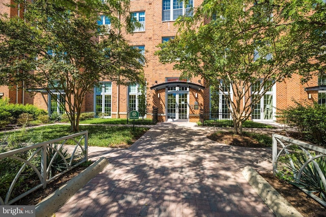 exterior space with french doors