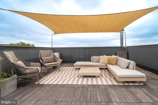 view of patio featuring outdoor lounge area