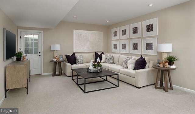 view of carpeted living room