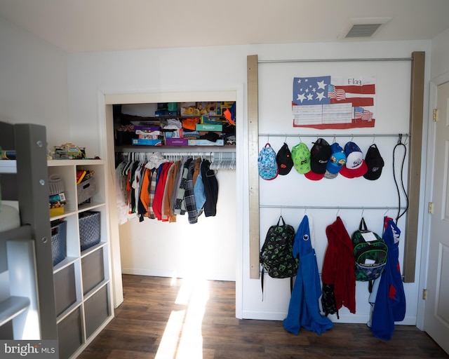 closet featuring visible vents