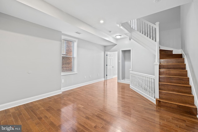 interior space featuring wood-type flooring