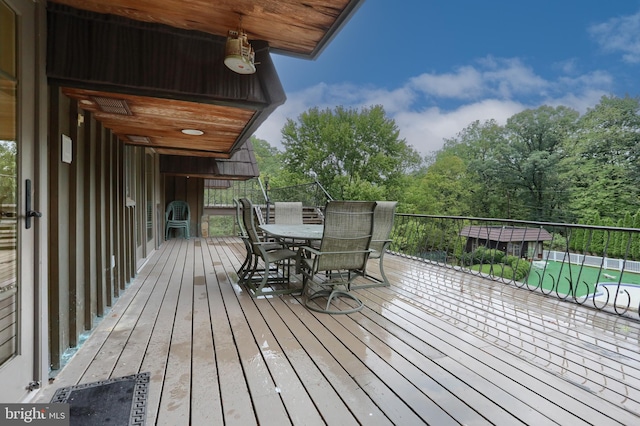 view of wooden terrace