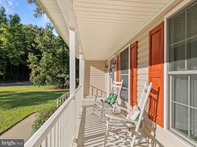 balcony with covered porch