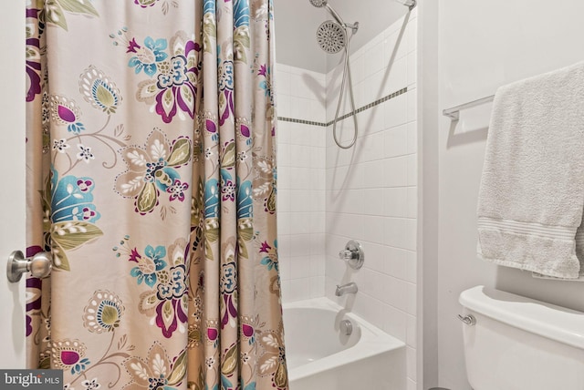 41930 Cushendall Ter, Aldie, VA 20105 - full bathroom featuring toilet and shower / tub combo with curtain