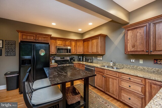 dining area with light hardwood / wood-style flooring