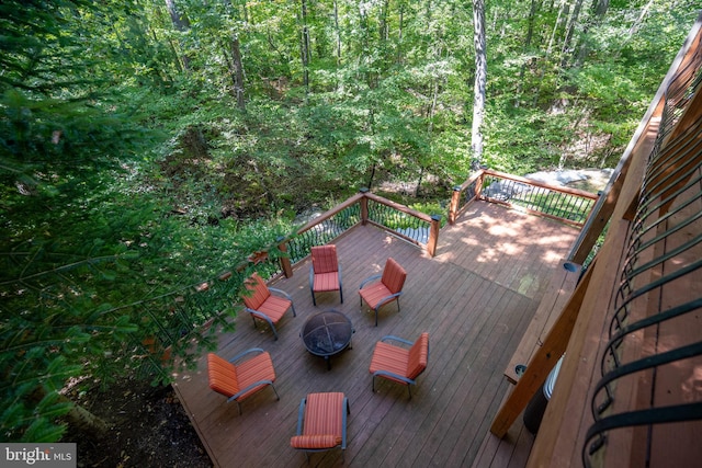 view of wooden deck