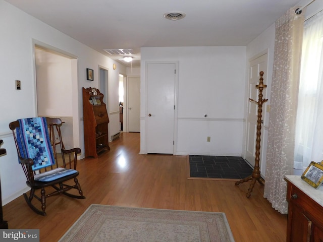 foyer featuring light hardwood / wood-style flooring