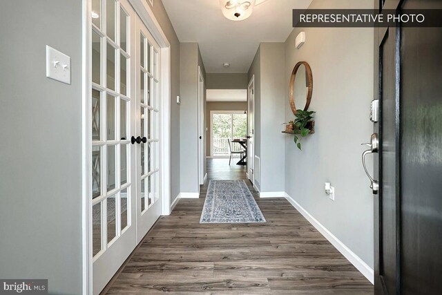 interior space featuring dark hardwood / wood-style floors