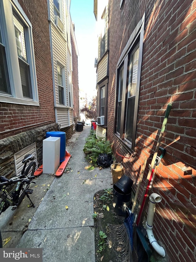 view of home's exterior featuring central air condition unit