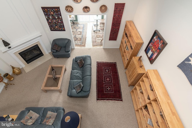 view of carpeted living room