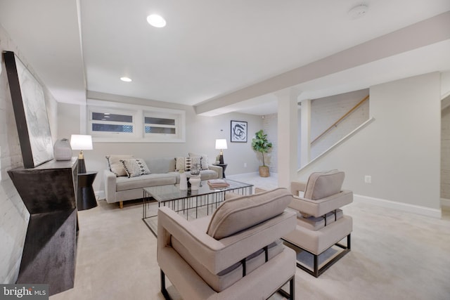 view of carpeted living room