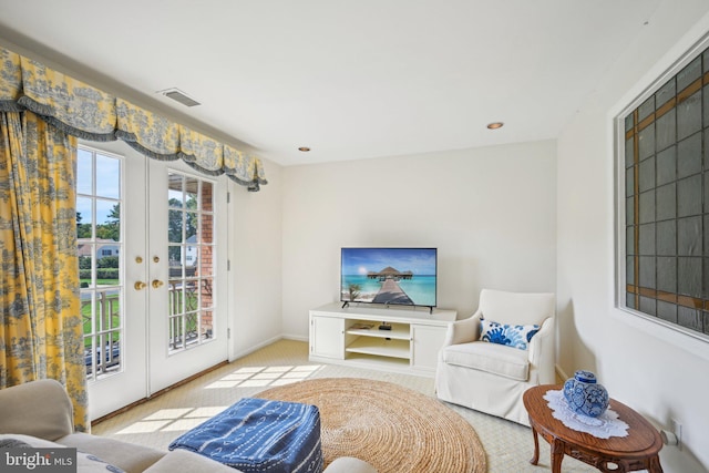 view of carpeted living room