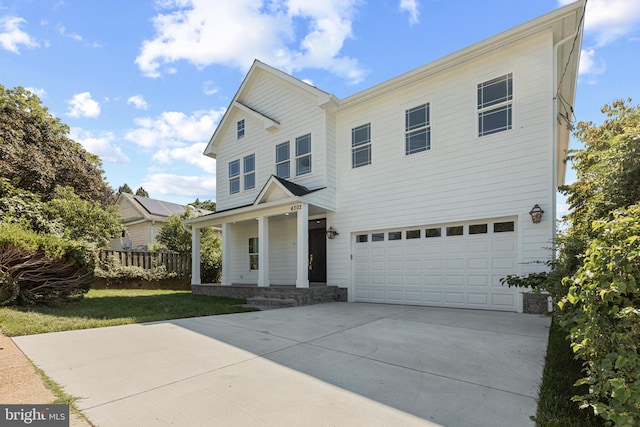 view of front of home featuring a garage