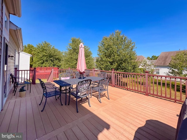 view of wooden deck