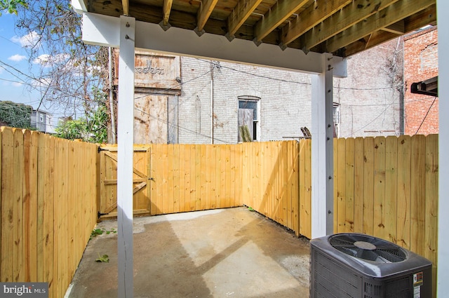 view of patio with cooling unit