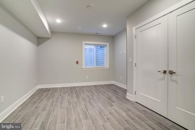 interior space featuring light hardwood / wood-style flooring