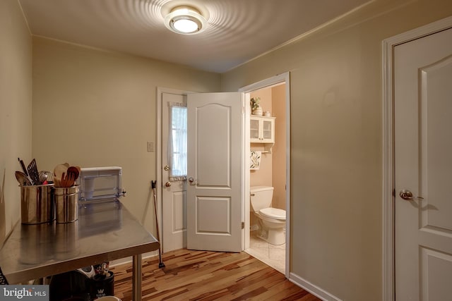 entryway with light wood-type flooring