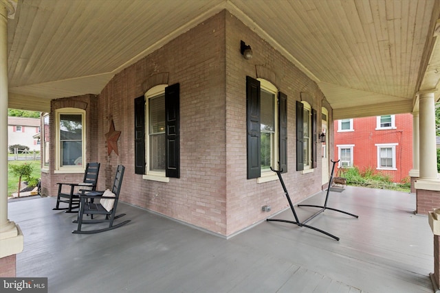 view of patio / terrace featuring a porch