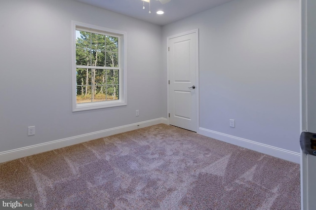 view of carpeted empty room