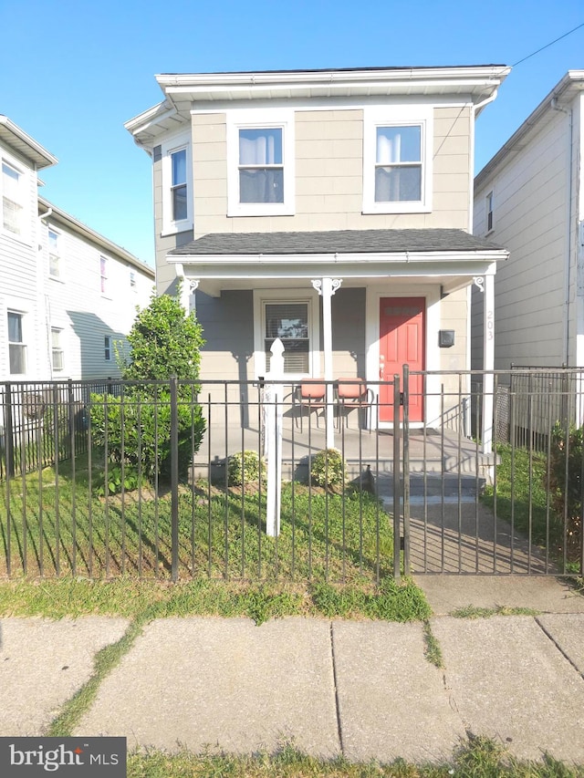 view of front of house with a porch