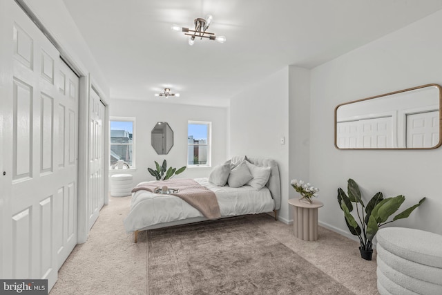 view of carpeted bedroom