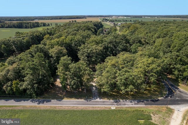 bird's eye view with a rural view