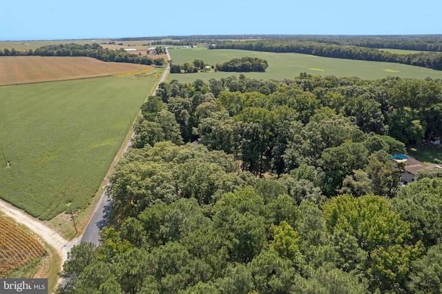 drone / aerial view featuring a rural view