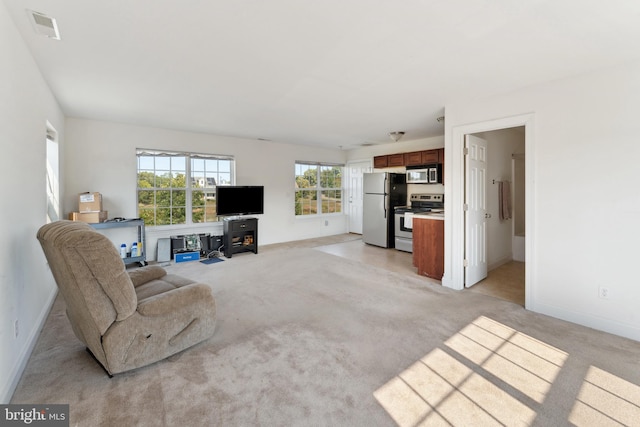 view of carpeted living room