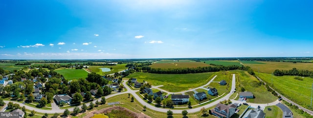 drone / aerial view with a rural view