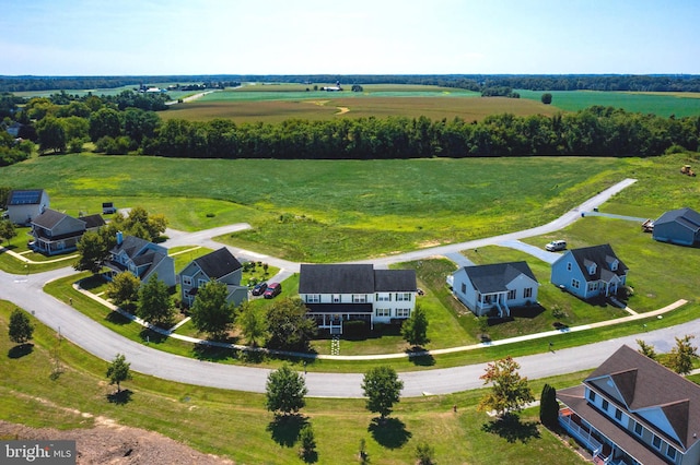 bird's eye view featuring a rural view