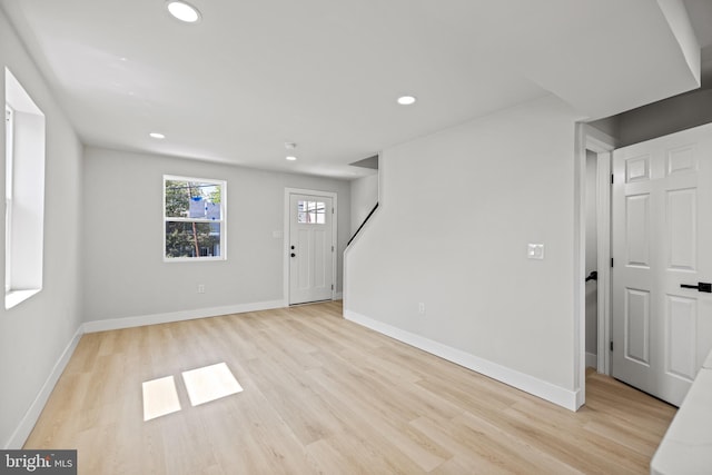 entryway featuring light wood-type flooring