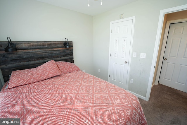 bedroom with carpet