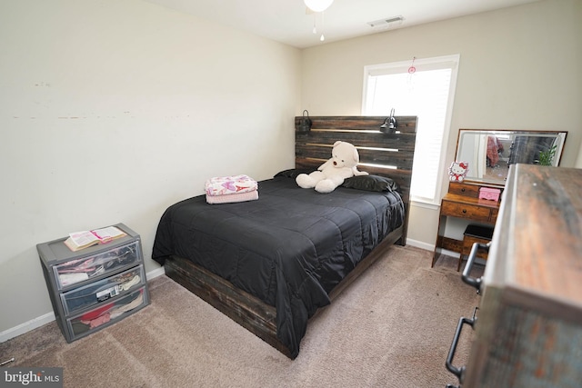 view of carpeted bedroom