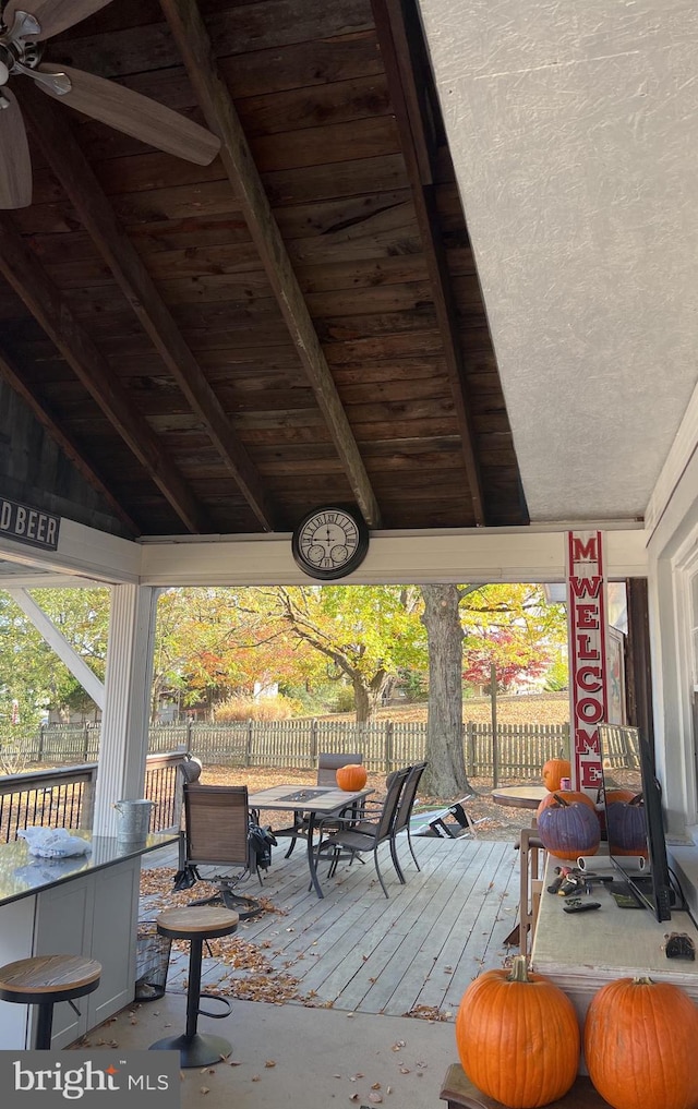 view of wooden deck