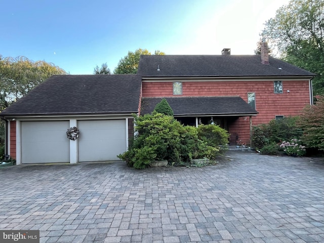 front facade featuring a garage