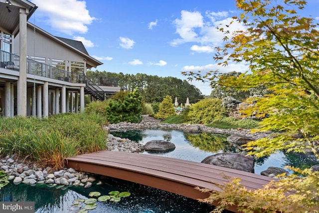 exterior space with a wooden deck