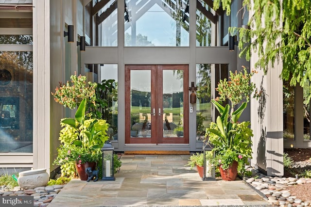 entrance to property with french doors