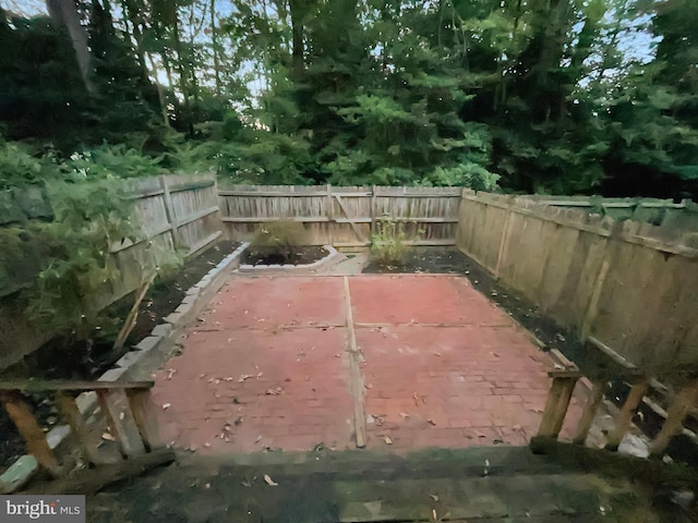 view of patio with a fenced backyard