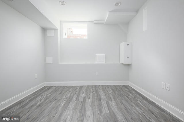 empty room featuring hardwood / wood-style flooring