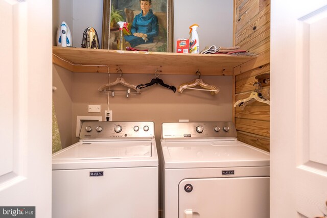 laundry area with washer and dryer