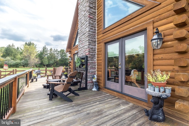 view of wooden deck