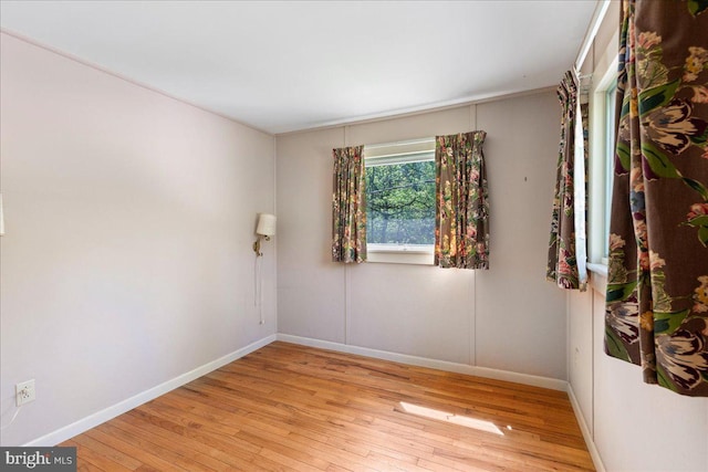 empty room featuring light hardwood / wood-style flooring