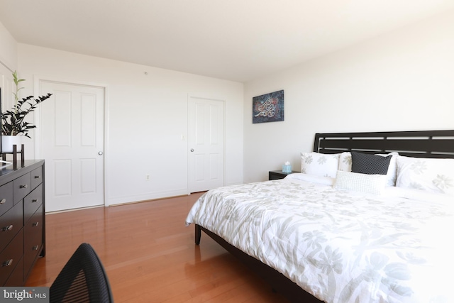 bedroom featuring wood-type flooring