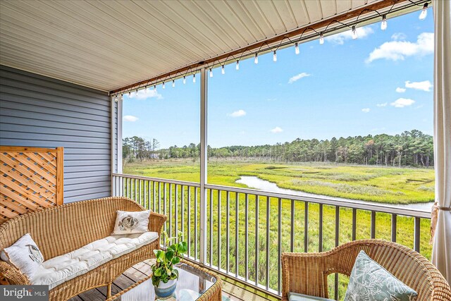 balcony with a rural view