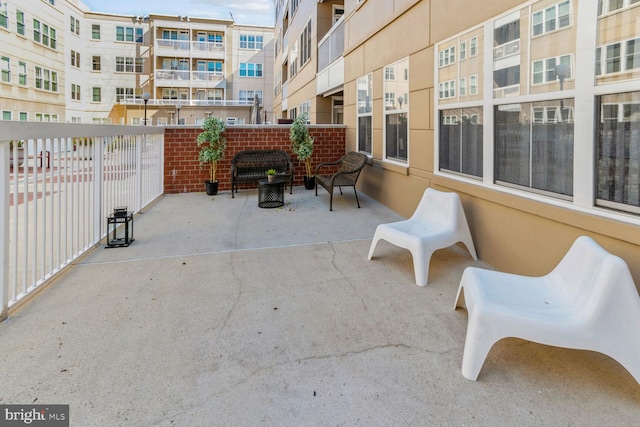 view of patio / terrace featuring a balcony