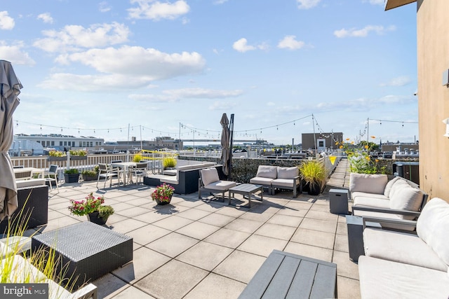 view of patio featuring outdoor lounge area